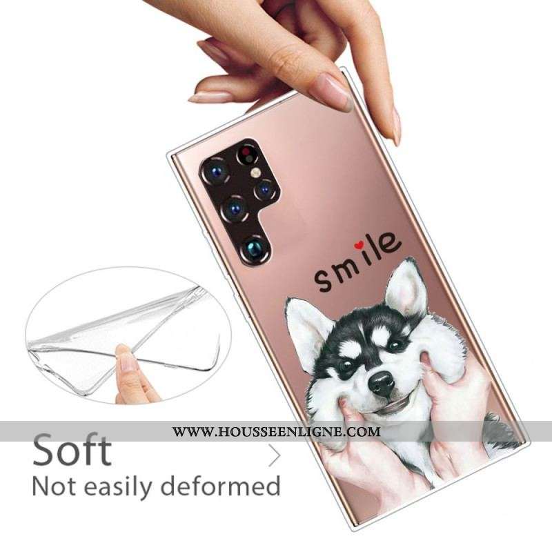 Coque Samsung Galaxy S22 Ultra 5G Smile Dog