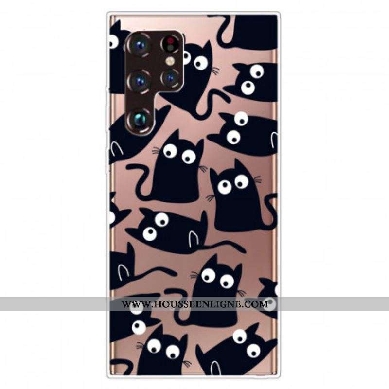 Coque Samsung Galaxy S22 Ultra 5G Souris Noires