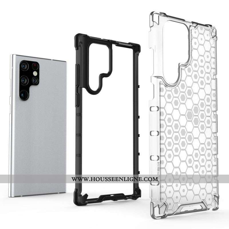 Coque Samsung Galaxy S22 Ultra 5G Style Nid d'Abeille