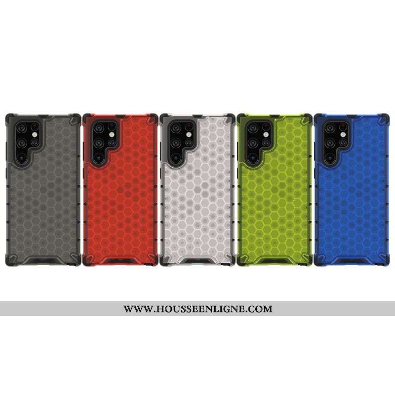 Coque Samsung Galaxy S22 Ultra 5G Style Nid d'Abeille