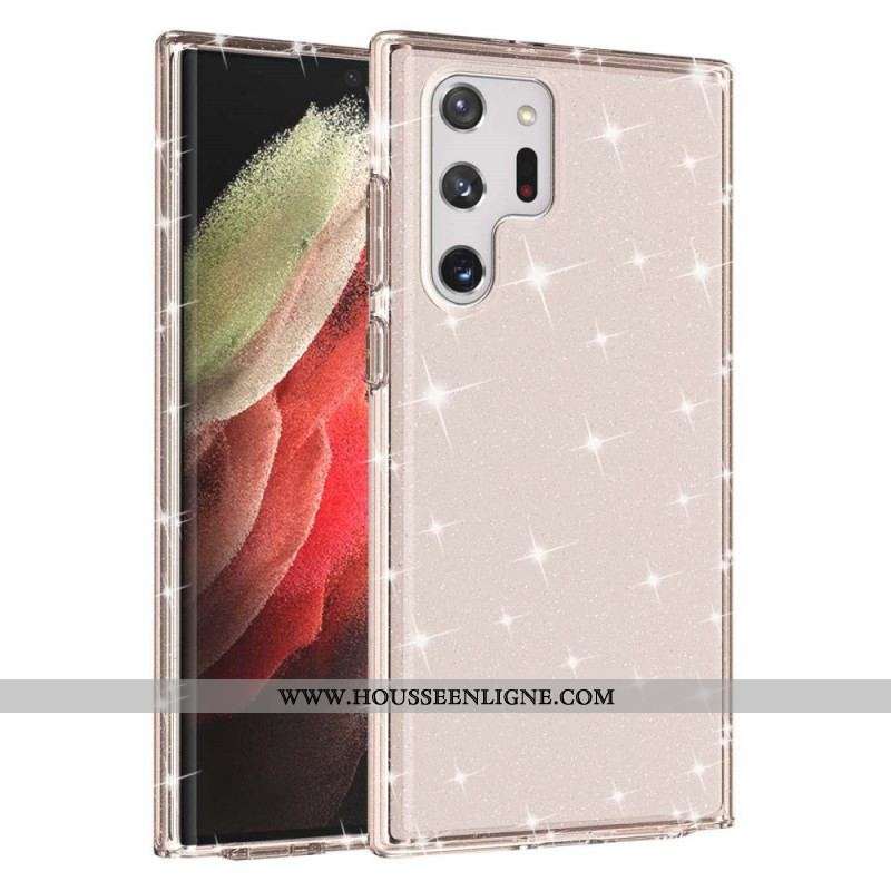 Coque Samsung Galaxy S22 Ultra 5G Transparente Paillettes