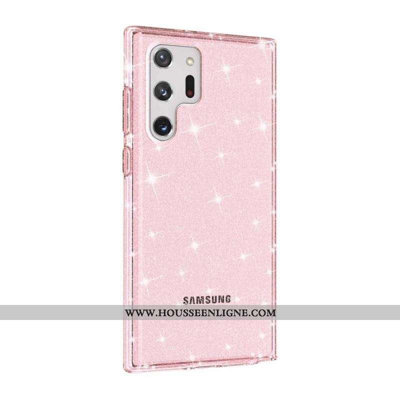 Coque Samsung Galaxy S22 Ultra 5G Transparente Paillettes