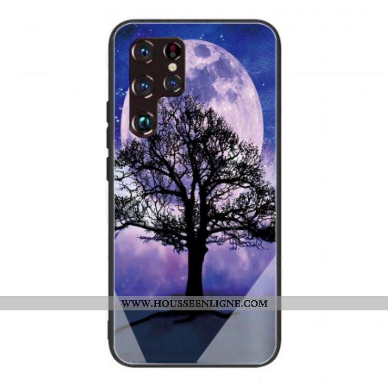 Coque Samsung Galaxy S22 Ultra 5G Verre Trempé Arbre du Monde