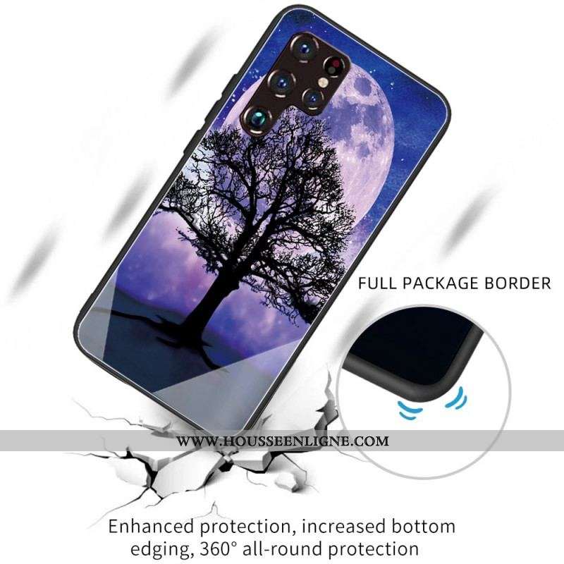 Coque Samsung Galaxy S22 Ultra 5G Verre Trempé Arbre du Monde