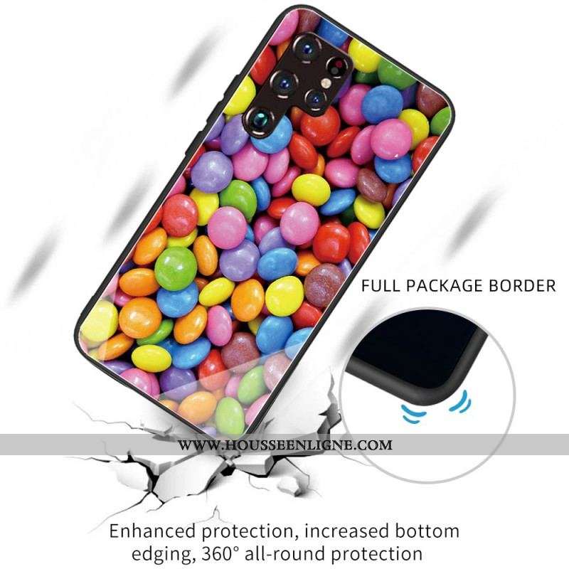 Coque Samsung Galaxy S22 Ultra 5G Verre Trempé Bonbons