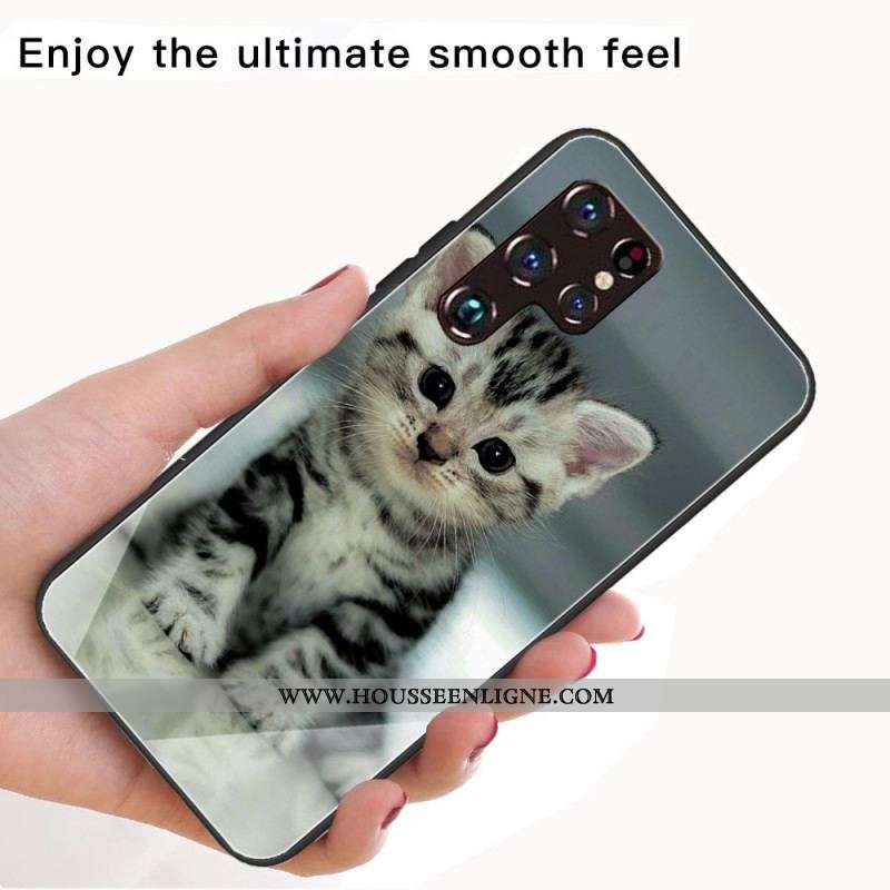 Coque Samsung Galaxy S22 Ultra 5G Verre Trempé Chaton