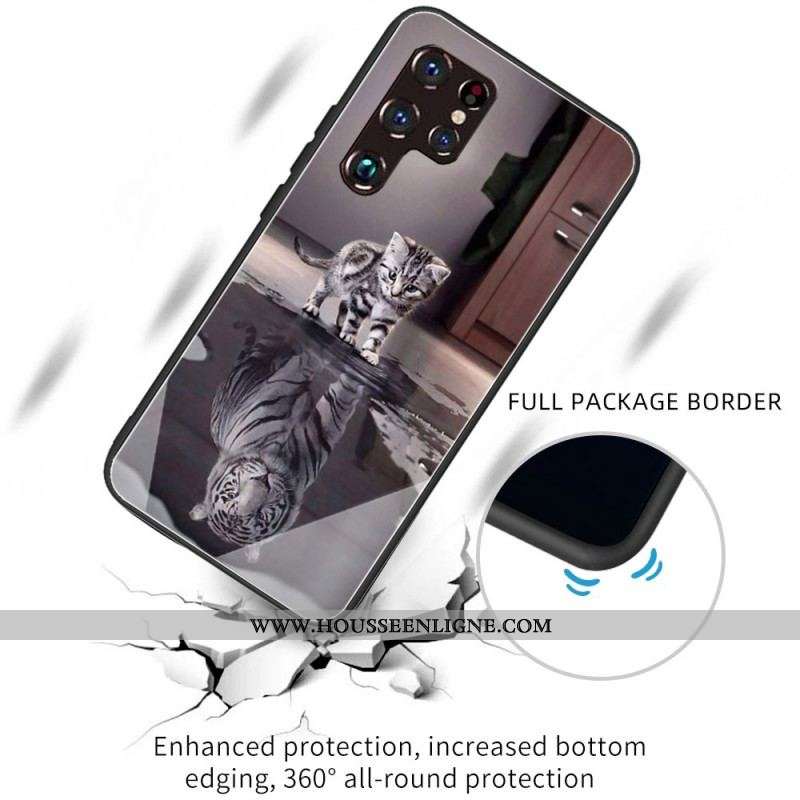 Coque Samsung Galaxy S22 Ultra 5G Verre Trempé Ernest le Tigre