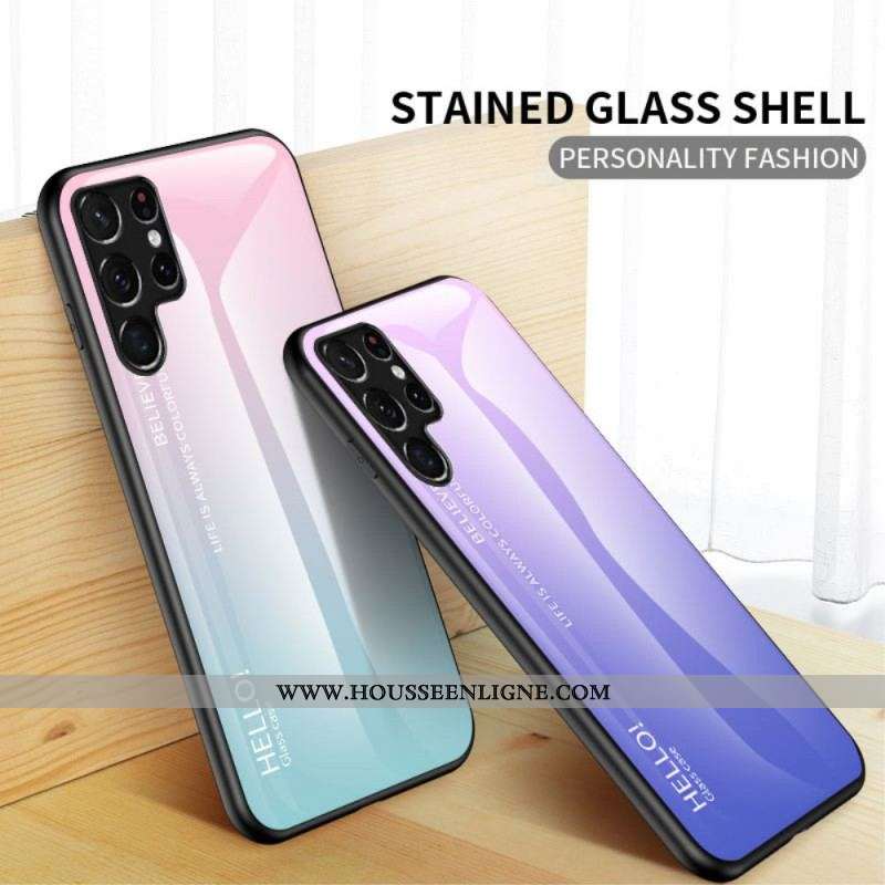 Coque Samsung Galaxy S22 Ultra 5G Verre Trempé Hello