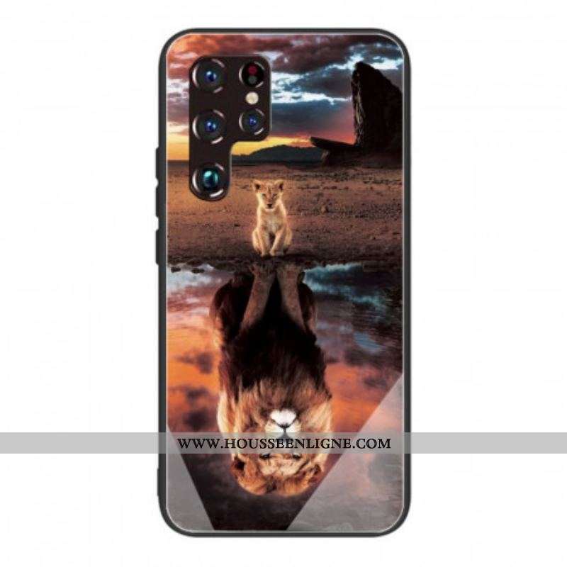 Coque Samsung Galaxy S22 Ultra 5G Verre Trempé Rêve de Lionceau