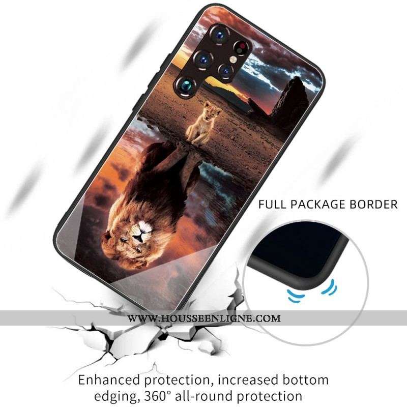 Coque Samsung Galaxy S22 Ultra 5G Verre Trempé Rêve de Lionceau