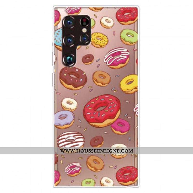 Coque Samsung Galaxy S22 Ultra 5G love Donuts
