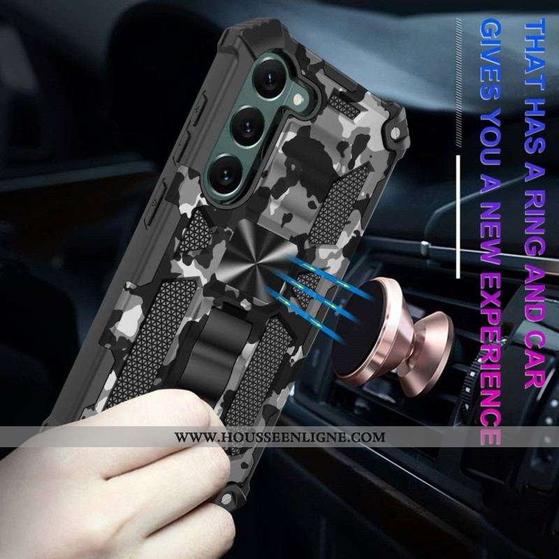 Coque Samsung Galaxy S23 5G Camouflage Support Amovible