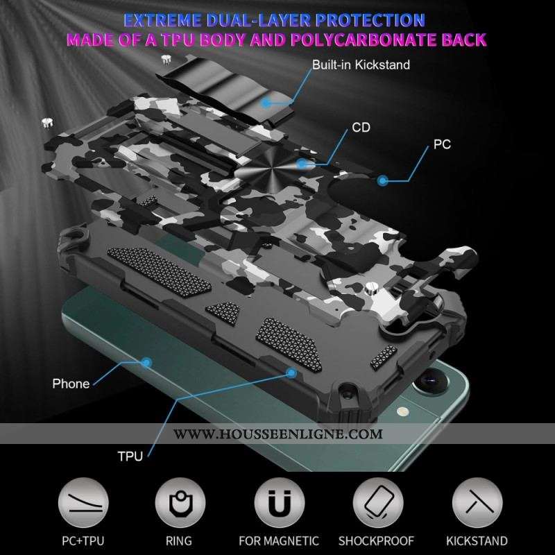 Coque Samsung Galaxy S23 5G Camouflage Support Amovible