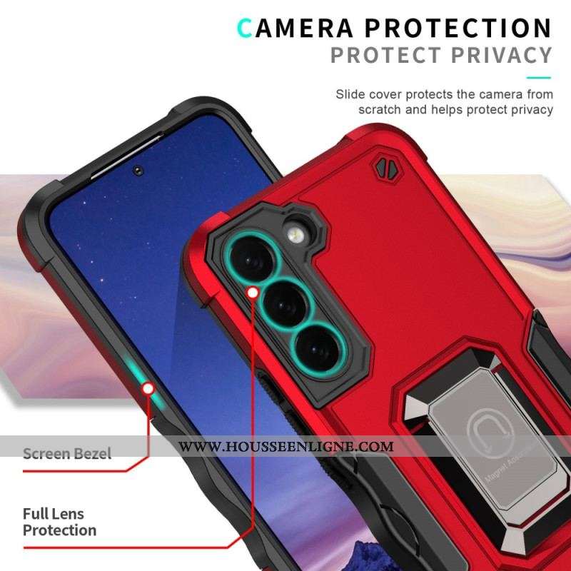 Coque Samsung Galaxy S23 5G Effet Métal Anneau-Support