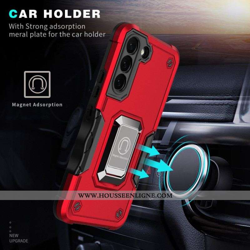 Coque Samsung Galaxy S23 5G Effet Métal Anneau-Support
