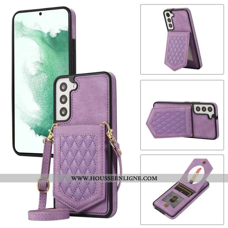 Coque Samsung Galaxy S23 5G RFID Porte-Cartes avec Bandoulière