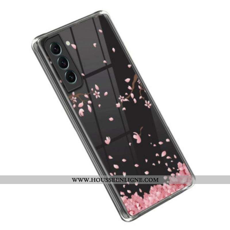 Coque Samsung Galaxy S23 5G Transparente Fleurs Roses