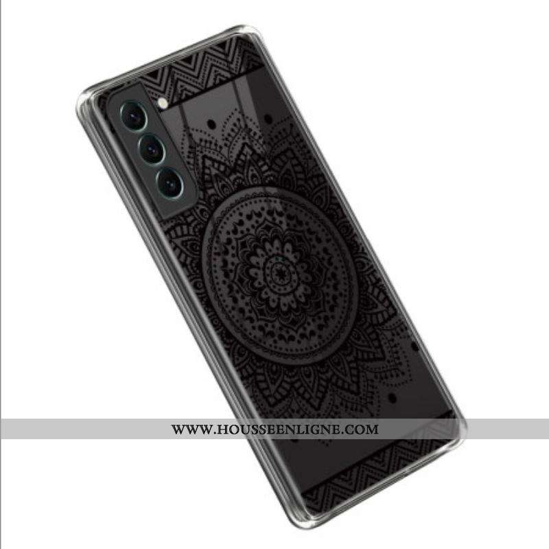 Coque Samsung Galaxy S23 5G Transparente Mandala Noir