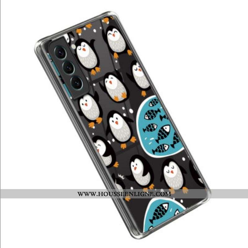 Coque Samsung Galaxy S23 5G Transparente Pingouins