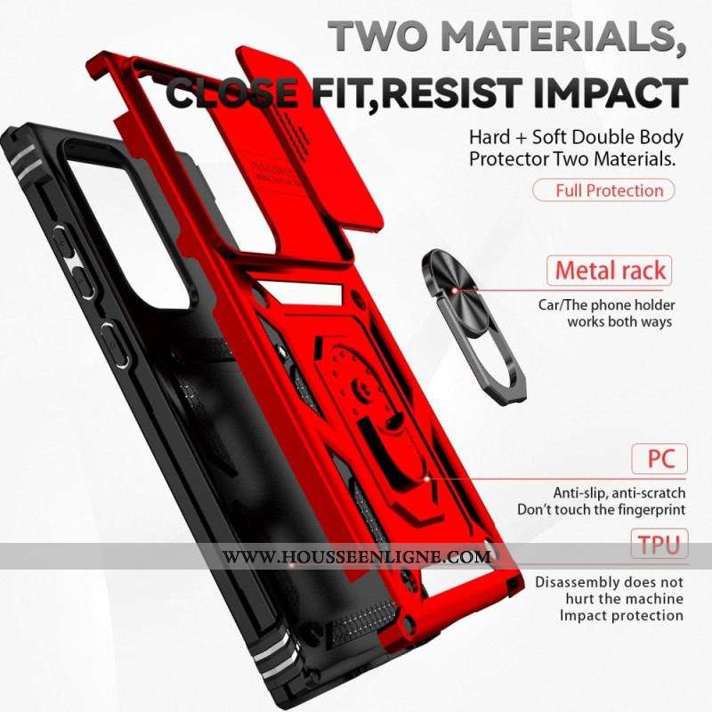 Coque Samsung Galaxy S23 5G Ultra Protège Appareil Photo et Support
