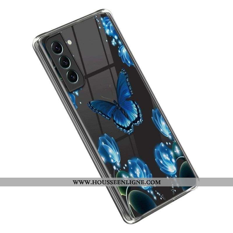 Coque Samsung Galaxy S23 Plus 5G Papillons Bleus