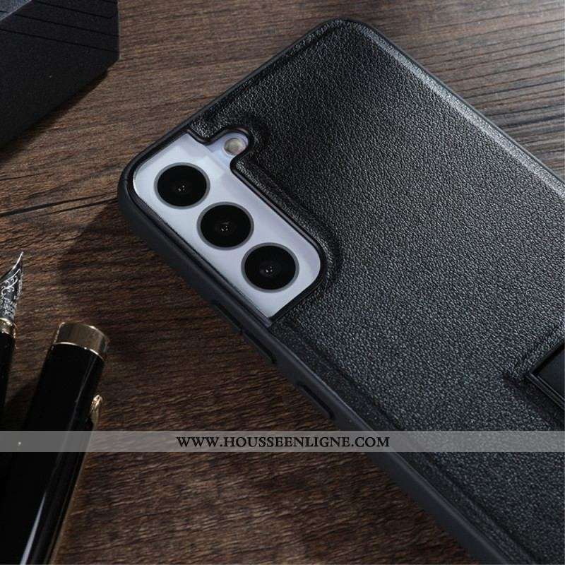 Coque Samsung Galaxy S23 Plus 5G Simili Cuir avec Support