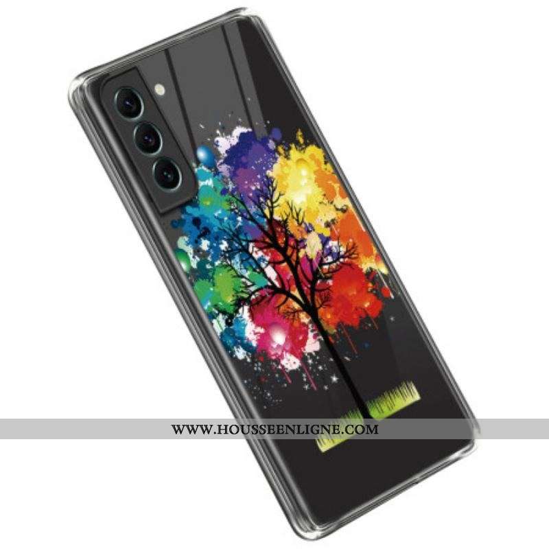 Coque Samsung Galaxy S23 Plus 5G Transparente Arbre Aquarelle