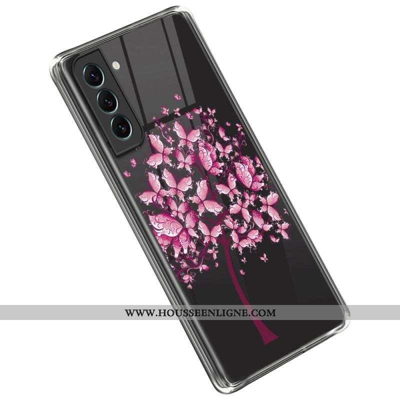 Coque Samsung Galaxy S23 Plus 5G Transparente Arbre Rose