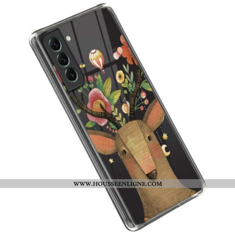 Coque Samsung Galaxy S23 Plus 5G Transparente Cerf Tribal