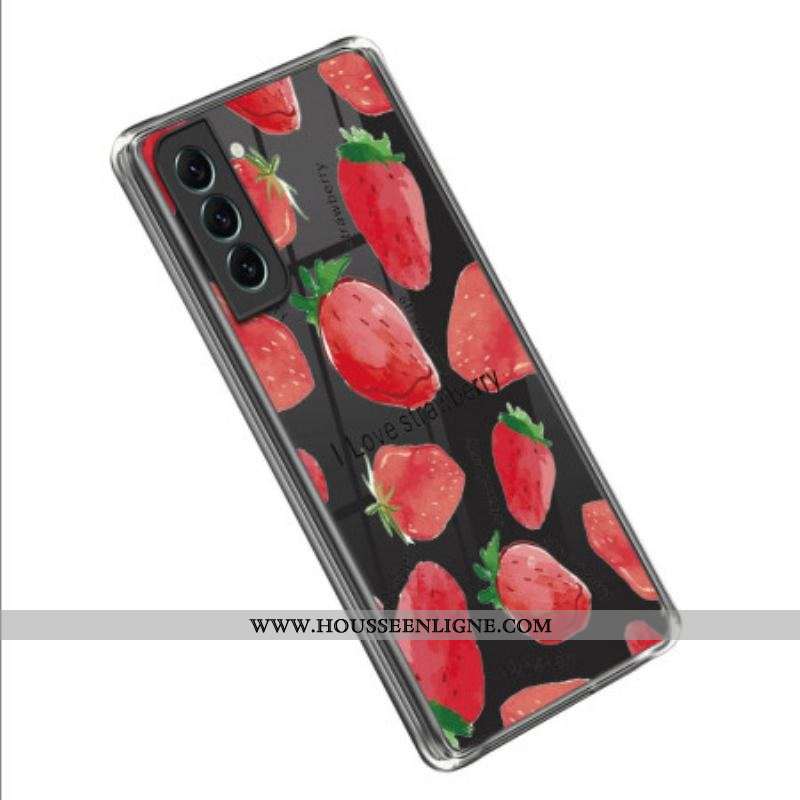 Coque Samsung Galaxy S23 Plus 5G Transparente Fraises