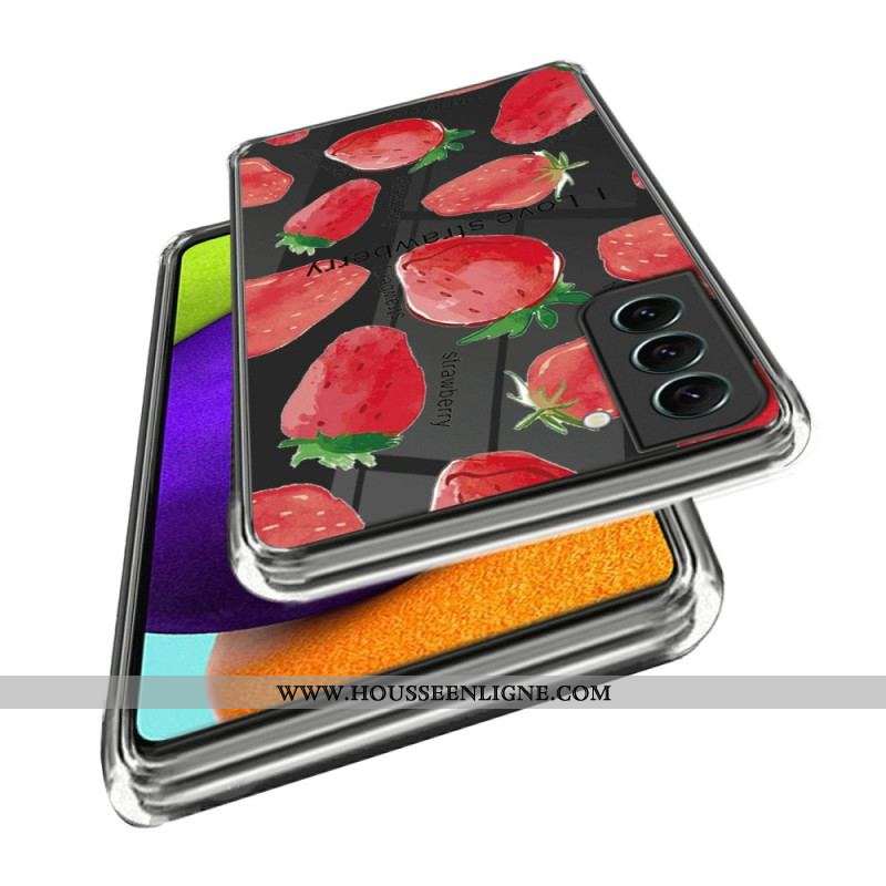 Coque Samsung Galaxy S23 Plus 5G Transparente Fraises