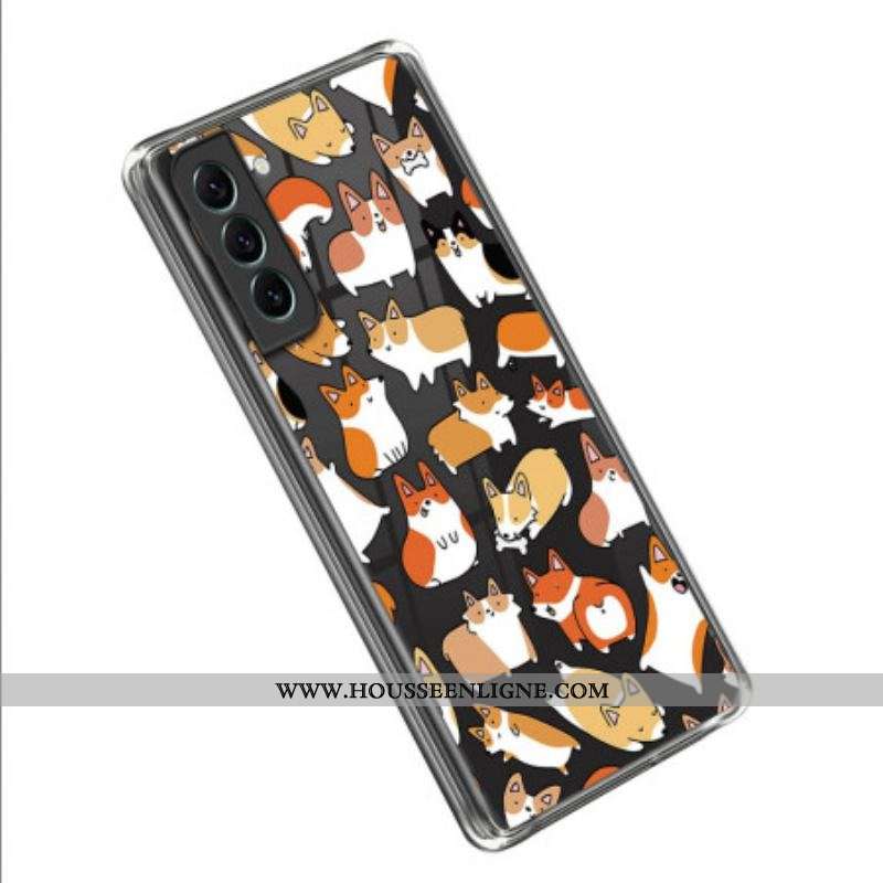 Coque Samsung Galaxy S23 Plus 5G Transparente Multiples Chiens