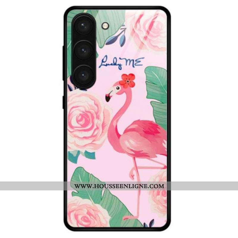 Coque Samsung Galaxy S23 Plus 5G Verre Trempé Flamant Rose