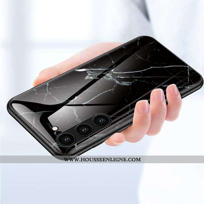 Coque Samsung Galaxy S23 Plus 5G Verre Trempé Marbre