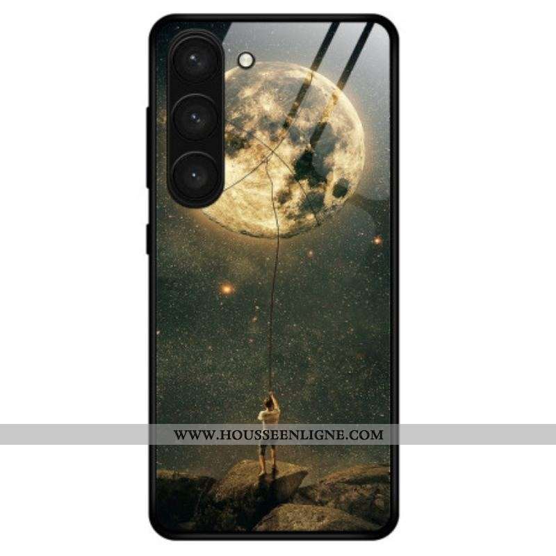 Coque Samsung Galaxy S23 Plus 5G Verre Trempé l'Homme à la Lune