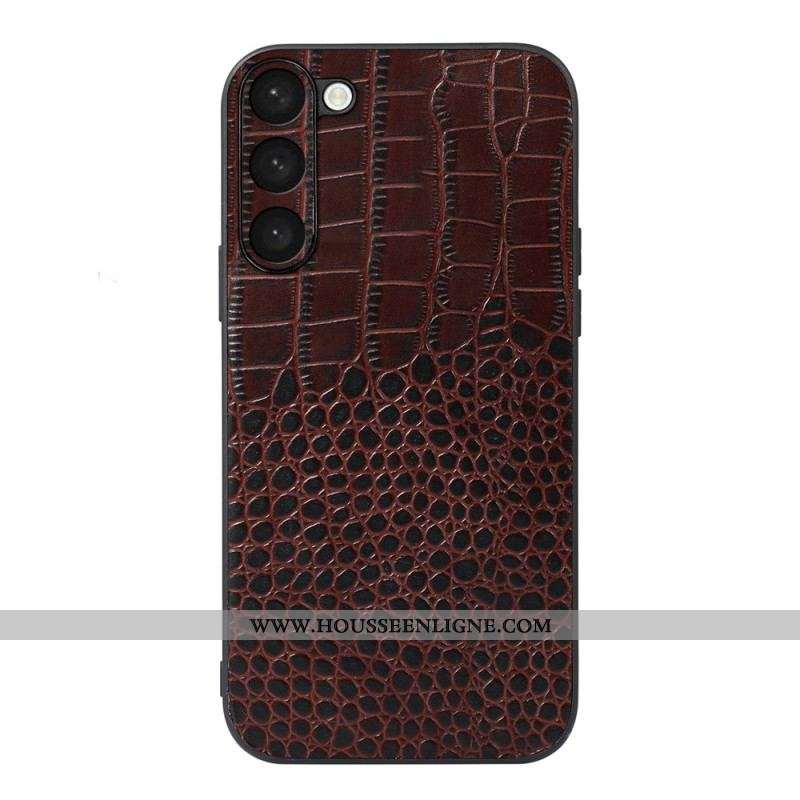 Coque Samsung Galaxy S23 Plus 5G Vrai Cuir Style Crocodile