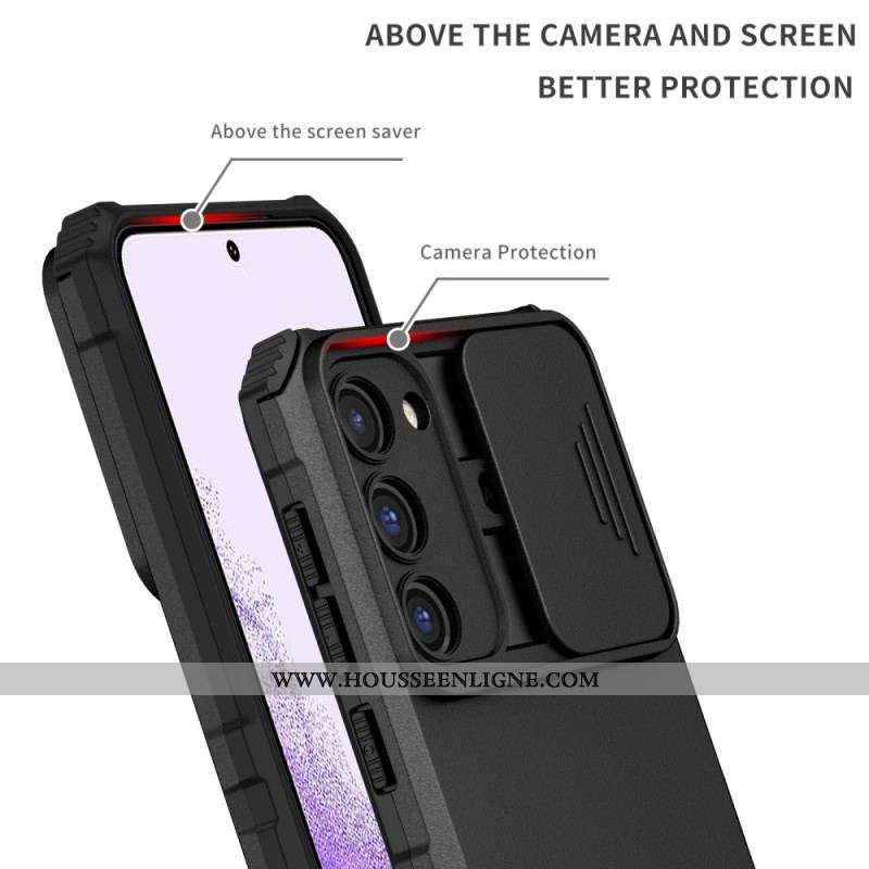 Coque Samsung Galaxy S23 Plus Protège Appareil Photo avec Support