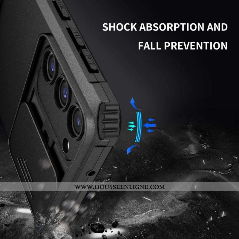 Coque Samsung Galaxy S23 Plus Protège Appareil Photo avec Support
