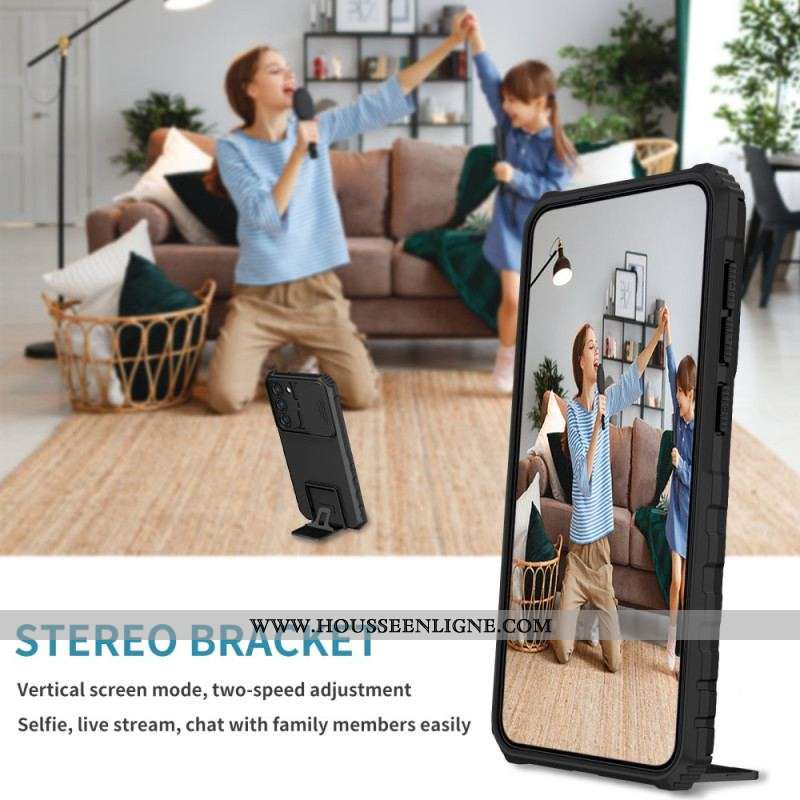 Coque Samsung Galaxy S23 Plus Protège Appareil Photo avec Support