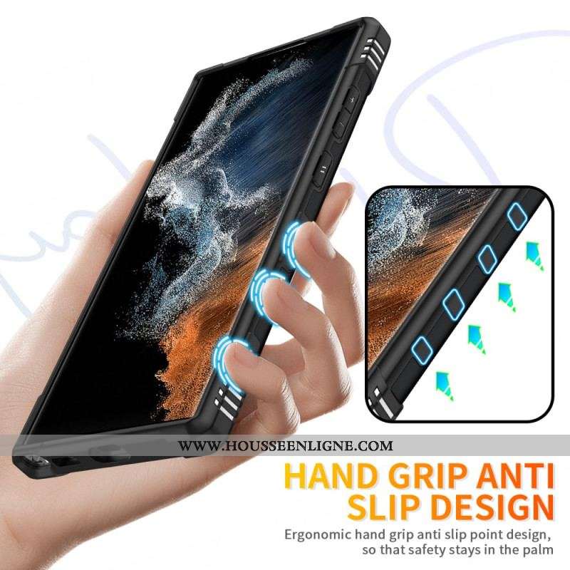 Coque Samsung Galaxy S23 Ultra 5G Anneau-Support Simple