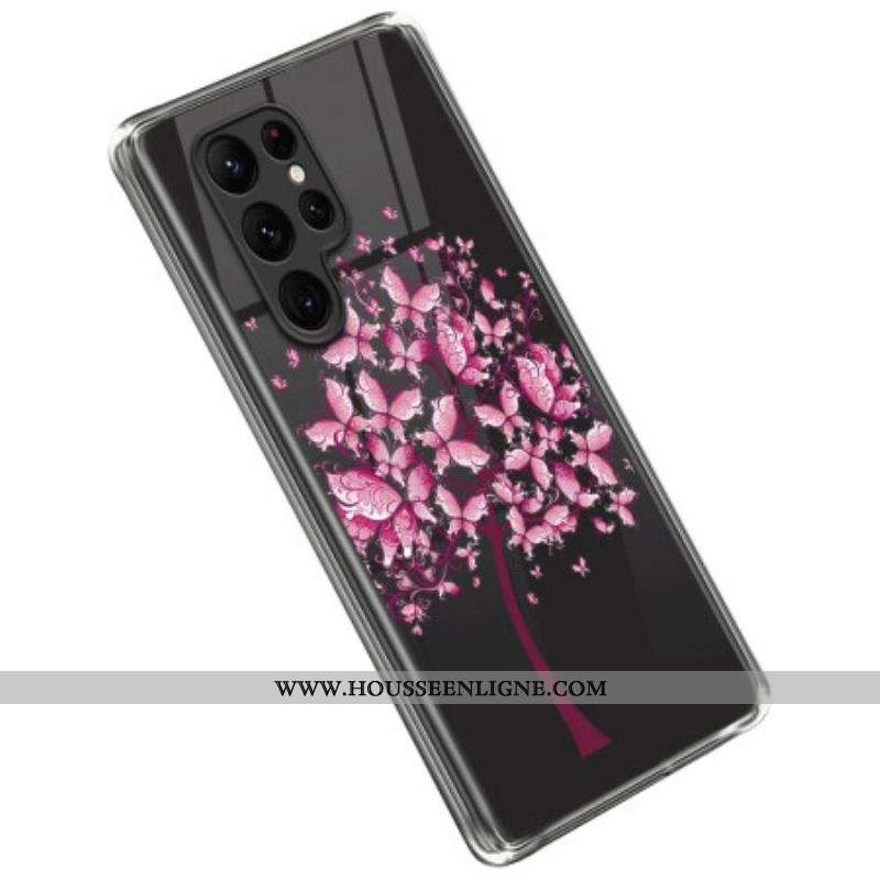 Coque Samsung Galaxy S23 Ultra 5G Arbre Rose