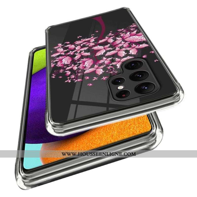 Coque Samsung Galaxy S23 Ultra 5G Arbre Rose