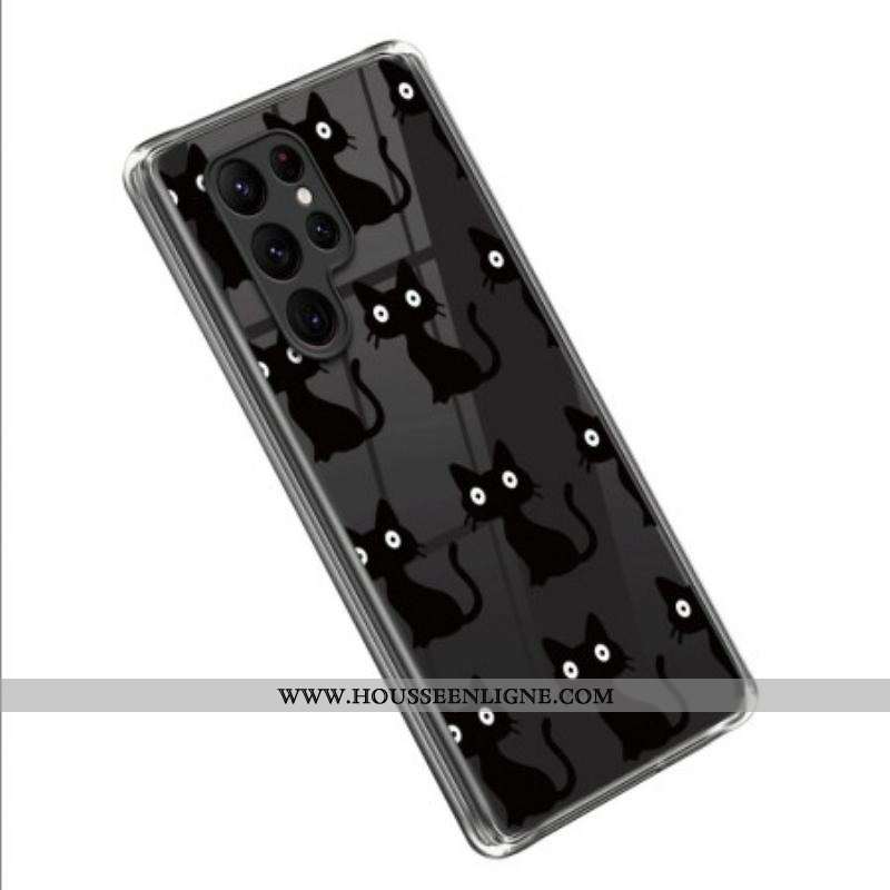 Coque Samsung Galaxy S23 Ultra 5G Chats Noirs