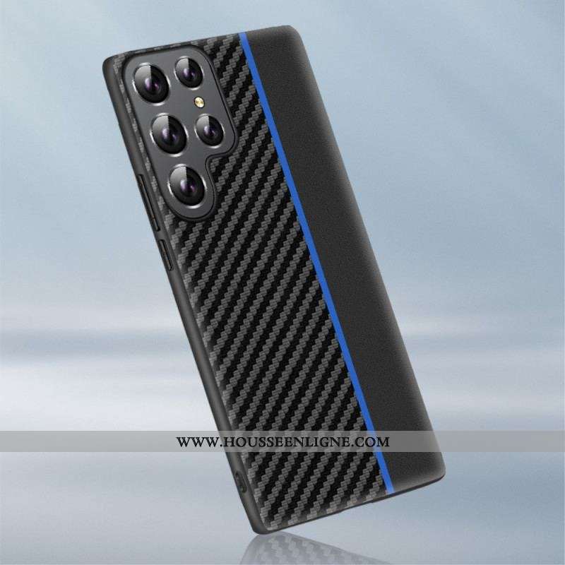 Coque Samsung Galaxy S23 Ultra 5G Fibre Carbone Ligne