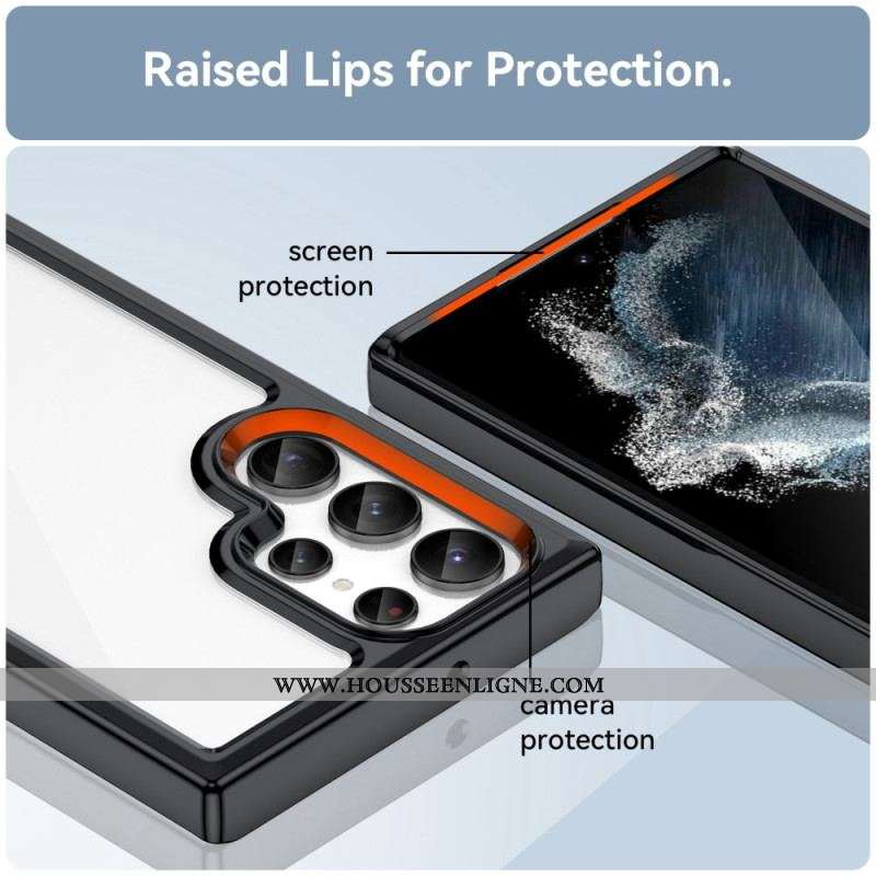 Coque Samsung Galaxy S23 Ultra 5G Hybride Rebords Colorés