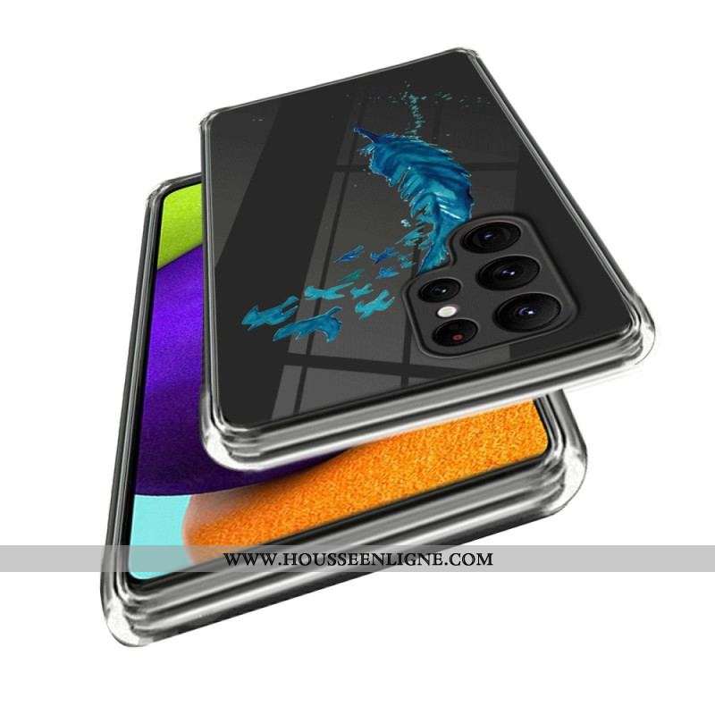 Coque Samsung Galaxy S23 Ultra 5G Plume Bleue