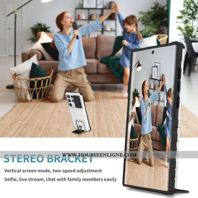 Coque Samsung Galaxy S23 Ultra 5G Protège Appareil Photo avec Support