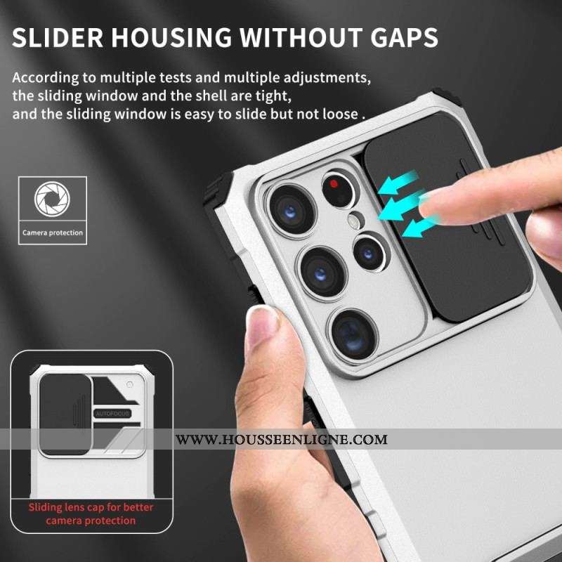 Coque Samsung Galaxy S23 Ultra 5G Protège Appareil Photo avec Support