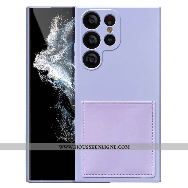Coque Samsung Galaxy S23 Ultra 5G Silicone Liquide Porte Cartes