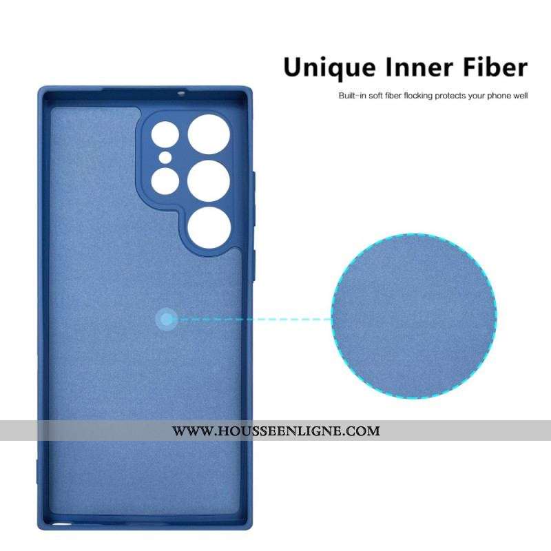Coque Samsung Galaxy S23 Ultra 5G Silicone Liquide Porte Cartes
